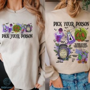Pick your poison Png, Poison apple Shirt, Spider web Shirt, Deadly night shade Tee, Bats Halloween Design, Halloween Family T-Shirt, Instant Download