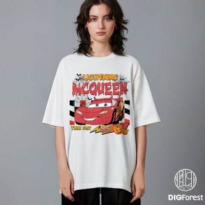 Disney Cars Lightning McQueen Halloween Shirt - Disneyland Pixar Tee, Family Trip Outfit, Halloween Matching Mickey Apparel