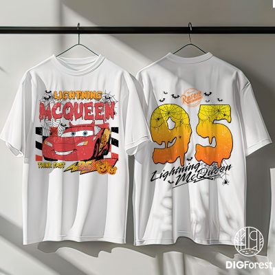 Disney Cars Lightning McQueen Halloween Shirt - Disneyland Pixar Tee, Family Trip Outfit, Halloween Matching Mickey Apparel