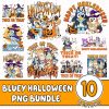 10 Bluey Halloween Sublimation Png Bundle, Blue Dog Halloween PNG Bundle, Bluey Halloween Costume, Trick or treat, Witches, Horror Halloween