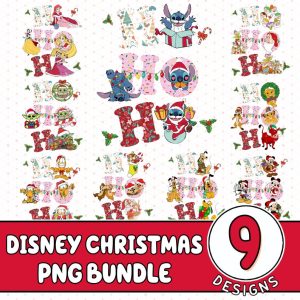 Ho Ho Ho, Christmas PNG Bundle, Stitch Christmas Bundle, Cartoon Movie Png, Christmas Friends, Disney Merry Christmas Png, Digital Download