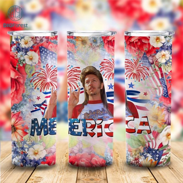 Joe Dirt Tumbler Wrap, 4th of July Sublimation Design, 3D Tumbler Wrap, 4th of July PNG, America Tumbler Wrap, Digital Download