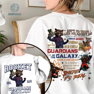 Rocket Raccoon EST 1994 Double-Sided Png | Vintage Rocket Raccoon Shirt, Guardians Of The Galaxy Vol.3 Design | Quill, Rocket, Groot | Digital Download