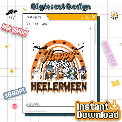 Bluey Happy Heelerween Shirt - Blue Dog Spooky Tee, Bluey Trick Or Treat Graphic, Cute Halloween Friends Kids Outfit