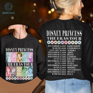 Disney Princess Eras Tour Png | Princess Concert Shirt | Princess Castle Png | Cinderella Ariel Jasmine Snow White | Girl Trip | Digital Download