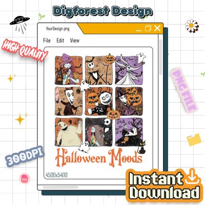 Nightmare Before Christmas Characters PNG – Jack & Sally Design, Oogie Boogie, Nightmare Halloween PNG