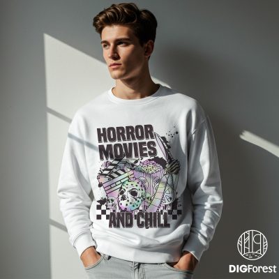 Horror Movie And Chill Shirt – Michael Myers Jason Voorhees Ghost Face Tee, Scream Movie Graphic, Trick Or Treat Horror Movie And Chill Shirt – Michael Myers Jason Voorhees Ghost Face Tee, Scream Movie Graphic, Trick Or Treat