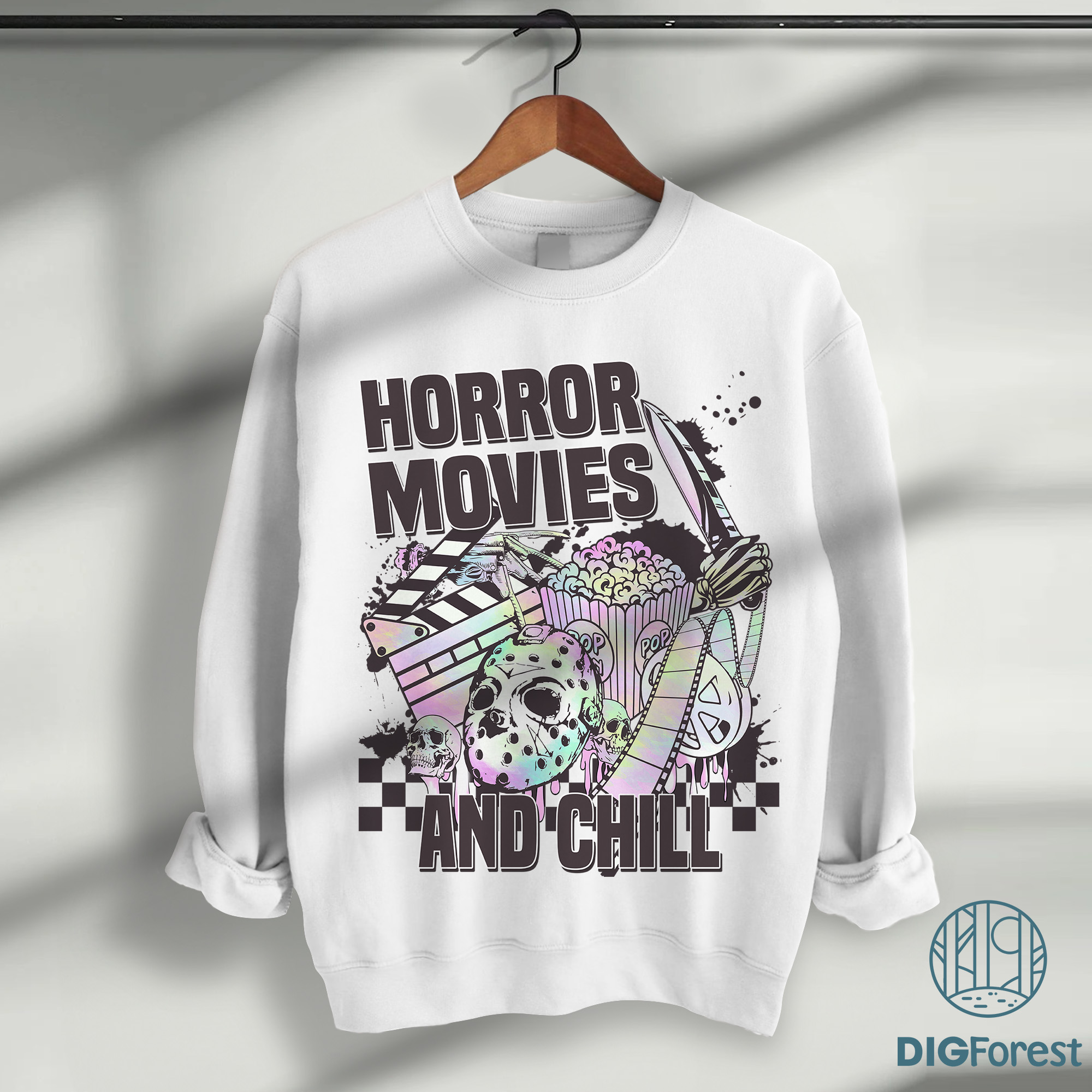 Horror Movie And Chill Shirt – Michael Myers Jason Voorhees Ghost Face Tee, Scream Movie Graphic, Trick Or Treat Horror Movie And Chill Shirt – Michael Myers Jason Voorhees Ghost Face Tee, Scream Movie Graphic, Trick Or Treat