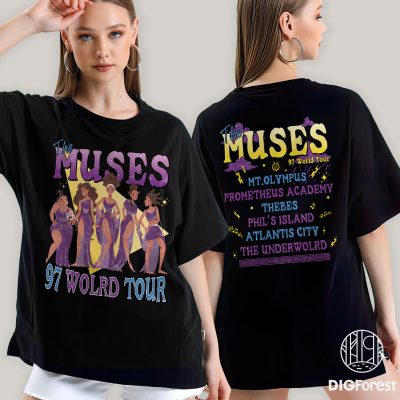 Vintage Disney Hercules The Muses Shirt - Retro 97 World Tour Concert Tee, Hercules Diva Music PNG, Girls Trip Shirt