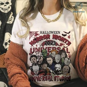 Halloween Horror Nights Universal Studios Shirt, Horror characters Halloween Png, Scary Movie Shirt, Universal Studios Halloween Png