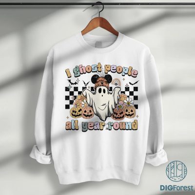 Disney Mickey I Ghost People All Year Round PNG - Mickey Halloween PNG, Mickey’s Not So Scary PNG PNG