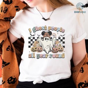 Disney Mickey I Ghost People All Year Round Shirt, Mickey Halloween Png, Mickey's Not So Scary Shirt, Halloween Shirts, Mickey and Friends