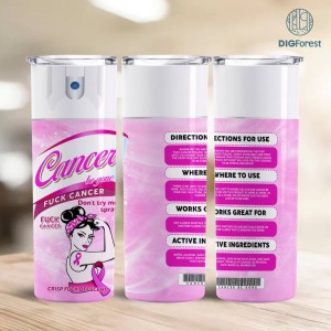 Cancer Be Gone Tumbler 20oz | Skinny Tumbler Sublimation | Tumbler Cancer Instant Digital Download | Cancer Awareness Png