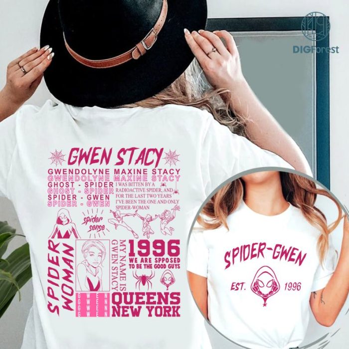 Spider Gwen Png | Spider-Man 2023 Design | Gwen Stacy and Miles Morales Shirt | Across The Spider-Verse | Spider Peter Parker Shirt | Digital Download