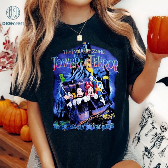 Vintage Mickey & Friends The Twilight Zone Tower Of Terror Png, Vintage Mickey & Friends The Twilight Zone Tower Of Terror Png, Mickeys Not So Scary Png, Mickey Halloween 2023 Instant Download