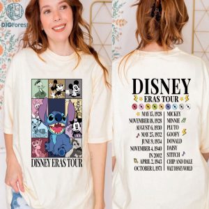 Disney Vintage Disneyland Eras Tour Png | Stitch Eras Tour Shirt | Mickey And Friends Png | Retro Walt Disneyworld | Disneyland Concert Music