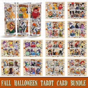 Disney Toy Story Tarrot Card Halloween Bundle Coffee Tumbler Design Png, Halloween Starwars Spooky Season Png, Mickey and Friends Tumbler Wrap