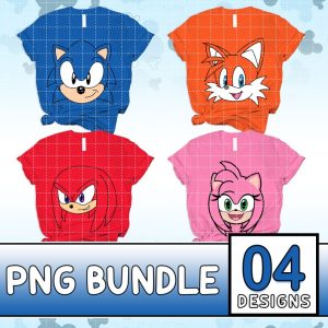 Sonic the Hedgehog Costume Png | Sonic Costume Png | Miles Tails Prower Amy Rose Costume Bundle Png | Matching Family Halloween Costume 2023
