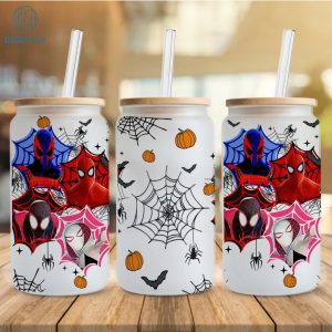 Spider-Man Across the Spider-Verse, 16oz Can Glass, Libbey Can Glass Spider Man 2023, Black Spider-Man Png,Spider-Punk Png