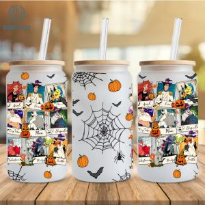 Disney The Little Mermaid 16oz Can Glass Wrap, Halloween Princess Glass Wrap Png, Libbey Can Glass, Halloween Png, Trick or Treat, Princess Png