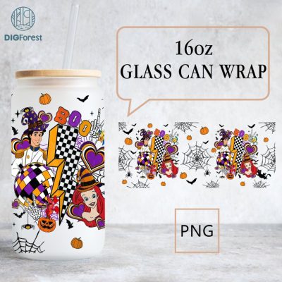 Disney Ariel Princess Halloween Boo 16oz Can Glass Wrap, Ariel Princess Libbey Can Glass, Can Glass Wrap, The Little Mermaid, Halloween Png Disney Ariel Princess Halloween Boo 16oz Can Glass Wrap, Ariel Princess Libbey Can Glass, Can Glass Wrap, The Little Mermaid, Halloween Png