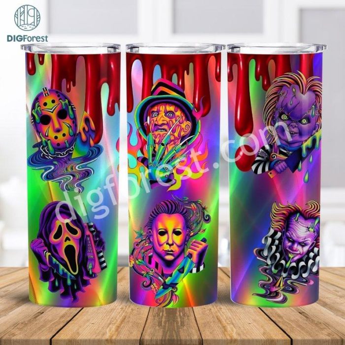 Halloween 20oz Skinny Tumbler Wrap, Scary Movie, Horror 20oz Skinny Tumbler, 90s Horror Movie, Thriller Movie