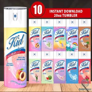 10 design Scents Kid Be Gone bundle Png Tumbler | Kid Spray Tumbler Designs | Crisp Kid scent 20 oz Tumbler Instant download