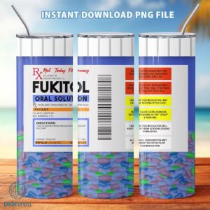 Fukitol Tumbler with side effects Template, pill bottle tumbler, rx tumbler, pharmacy tumbler wrap