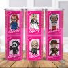 Horror Characters 20oz Tumbler Wrap Png, Halloween PNG, Pink Doll PNG, Halloween Horror Png, Horror Dolls 20 oz Sublimation Tumbler Png