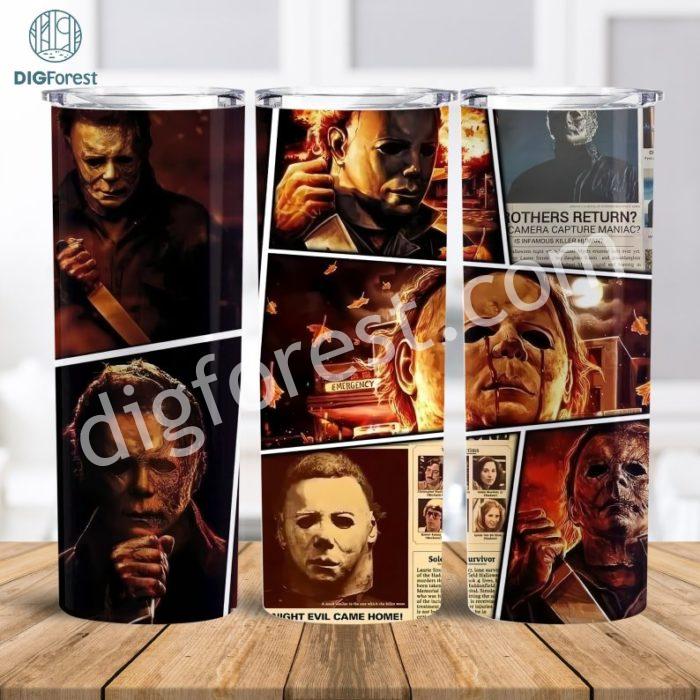 Michael Myers 20 Oz Skinny Tumbler Sublimation Design, Horror Movie Tumbler Png, Instant Download