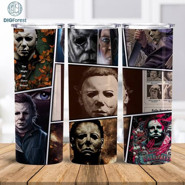 Michael Myers The Night He Came Home 20 Oz Skinny Tumbler Png, Horror Characters Tumbler Png, Instant Download