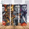 Horror Characters 20 Oz Skinny Tumbler Png, Halloween Horror Movie Tumbler Straight & Tapered Wrap Png