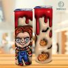 3D Inflated Puffy Chucky Tumbler Wrap Halloween, Chucky Horror Halloween Tumbler Design Skinny Tumbler 20oz, Halloween Design