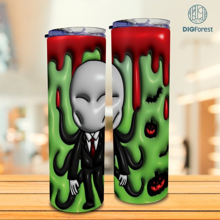 3D Inflated Puffy Horror Tumbler Wrap Halloween, Horror Halloween Tumbler Design Skinny Tumbler 20oz, Halloween Design