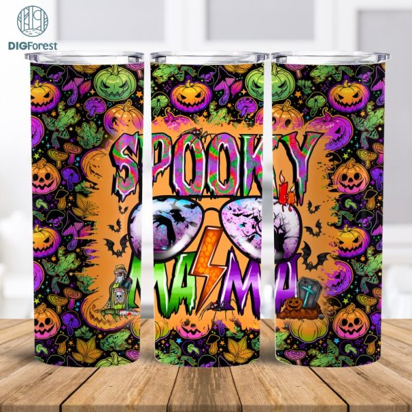 Halloween Spooky mama Tumbler Design | Sublimation Designs Downloads, Digital download, 20 oz tumbler sublimations,Digital file,tumbler wrap