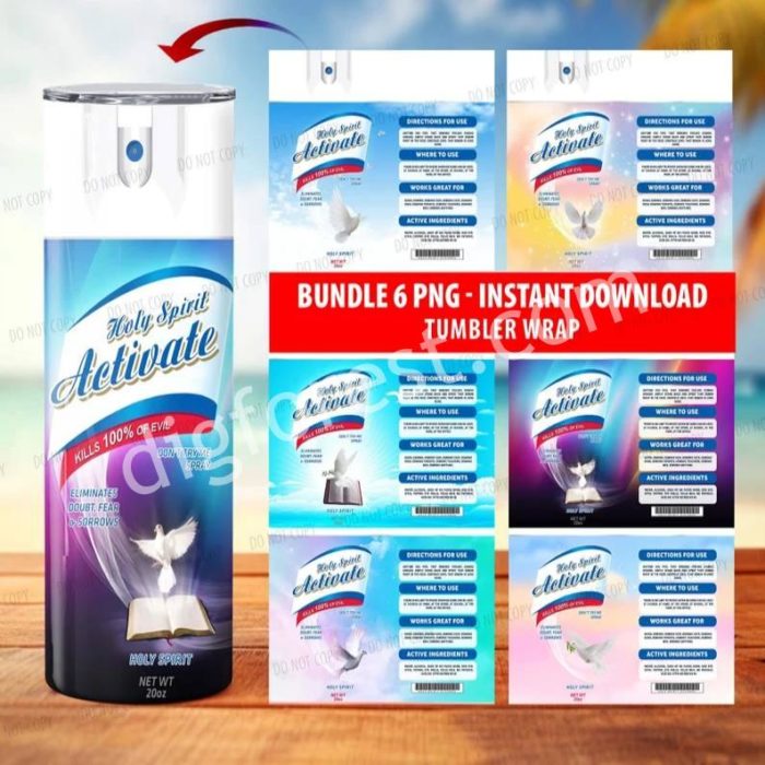 6 Designs Holy Spirit Activate Spray tumbler png, Holy Spirit Activate Bundle png, Holy Spirit Active Tumbler PNG, Digital Download