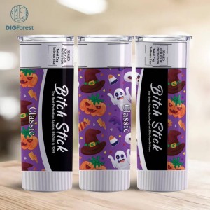 Bitch Stick Skull Halloween 20oz Tumbler Png | The Best Protection Against Bitchs & Hoes | Eliminates hoes | Fresh Fuck off scent | Tumbler png | Instant Download