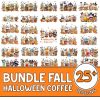 25+ Cartoon Movie Halloween Coffee Bundle Png, Villains Halloween Coffee Png, Avengers Coffee Cup Png, Fall Halloween Png Coffee Lover Gift