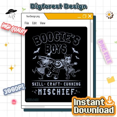 Boogie’s Boys Mischief PNG – Lock, Shock & Barrel Clipart, Nightmare Before Christmas Halloween Digital Download