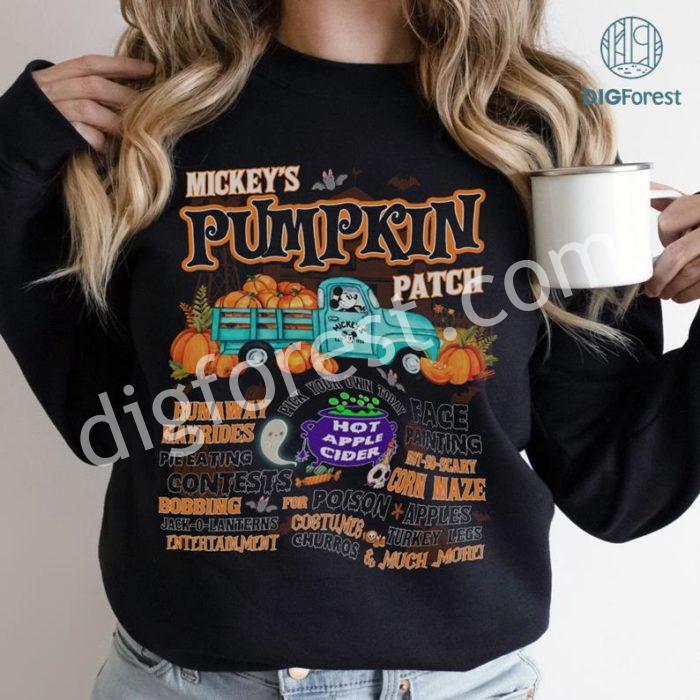 Disney Mickey Halloween Png, Mickey's Pumpkin Patch Png, Disneyland Halloween Shirt, Mickey Not So Scary 2023 Png, Sublimation Designs