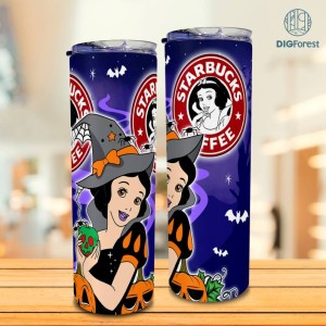 Halloween Snow White Tumbler Wrap 20 oz, Horror Movie Halloween Png, Horror Halloween PNG Design, Family and Friends PNG, Instant Download