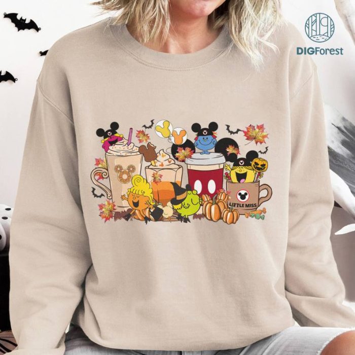 Little Miss Coffee Latte Halloween Png, Disney Little Miss Latte Drink Fall Coffee Png, Disneyland Halloween, Sublimation Designs