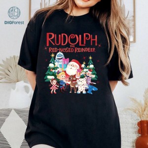 Rudolph The Red Nosed Reindeer Christmas Png, Rudolph Xmas Shirt, Rudolph Christmas Png, Vintage Christmas Movie Png, Digital Download