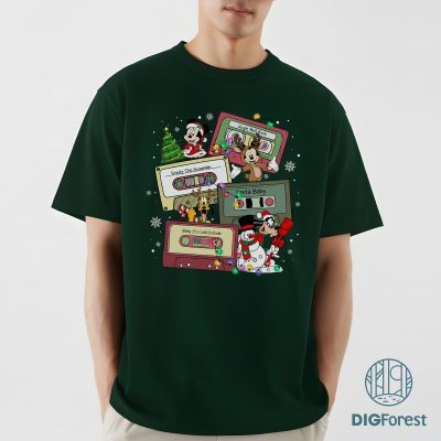 Disney Retro Mickey & Friends Christmas PNG - Mickey Cassette Tapes, Mickey & Friends Christmas, Family PNG, Holiday Gift