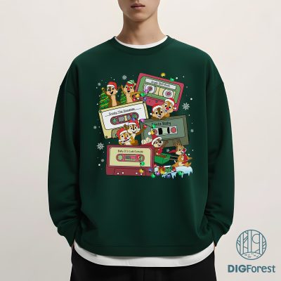 Disney Chip and Dale Christmas Party Shirt - Chip and Dale Christmas Sweatshirt, Vintage Christmas Tapes Shirt, Xmas Gift Shirt