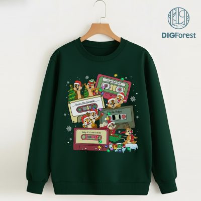 Disney Chip and Dale Christmas Party Shirt - Chip and Dale Christmas Sweatshirt, Vintage Christmas Tapes Shirt, Xmas Gift Shirt