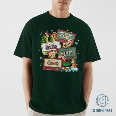 Disney Chip and Dale Christmas Party Shirt - Chip and Dale Christmas Sweatshirt, Vintage Christmas Tapes Shirt, Xmas Gift Shirt