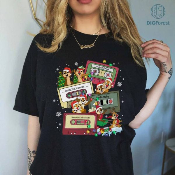 Disney Chip and Dale Christmas Party Png | Chip and Dale Christmas Png | Vintage Christmas Tapes Shirt | Xmas Gift | Digital Download