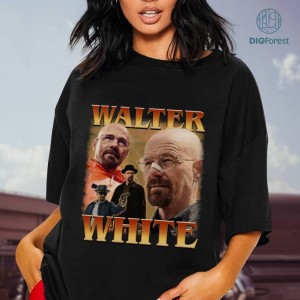 Walter White Vintage 90s PNG File, Instant Download, Sublimation Designs, Breaking Bad Homage Vintage Shirt, Breaking Bad Movie