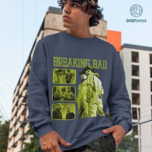 Breaking Bad Vintage 90s PNG File, Instant Download, Sublimation Designs, Breaking Bad Homage Vintage Shirt, Heisenberg Breaking Bad Movie